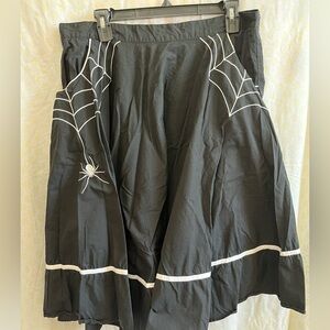 2XL Hell Bunny Miss Muffet spiderweb circle skirt.
